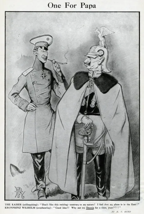 Framed Print : Cartoon, One For Papa, WW1 Framed Print : Cartoon, One For Papa, WW1