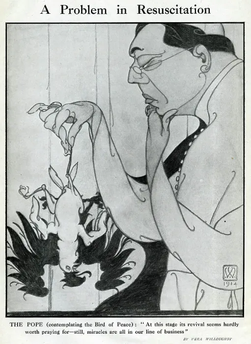 Framed Print : Cartoon, A Problem in Resuscitation, WW1 Framed Print : Cartoon, A Problem in Resuscitation, WW1