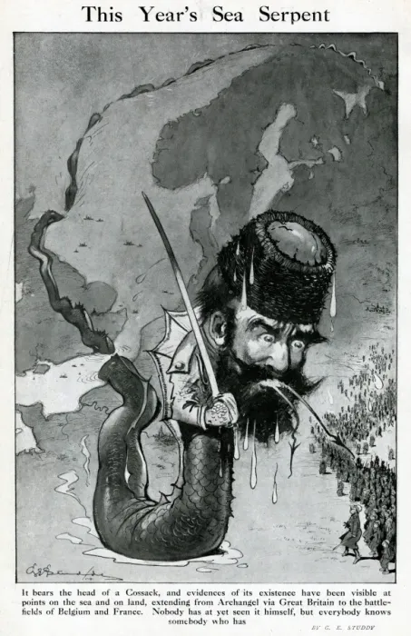 Framed Print : Cartoon, This Years Sea Serpent, WW1