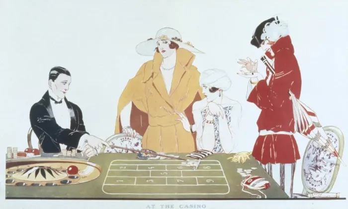 Framed Print : At The Casino by Rene Vincent Framed Print : At The Casino by Rene Vincent