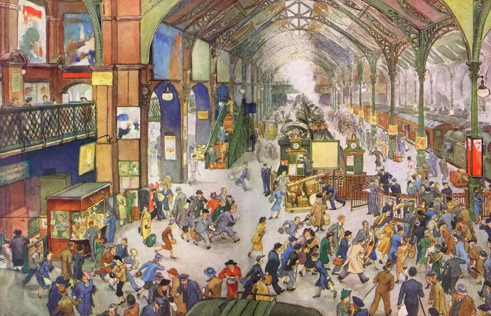 Framed Print : Catching the 5: 15 at Liverpool Street by Grace Golden Framed Print : Catching the 5: 15 at Liverpool Street by Grace Golden