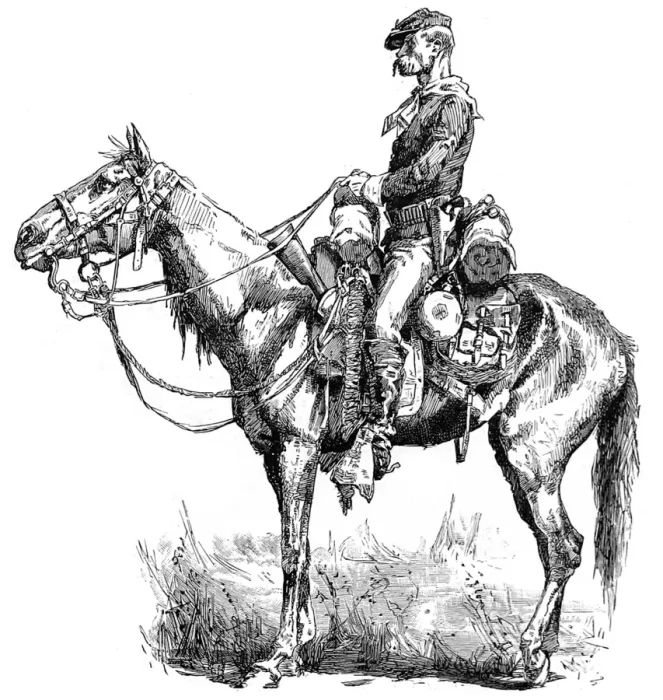Framed Print : US Cavalry Trooper, Arizona, 1887 Framed Print : US Cavalry Trooper, Arizona, 1887