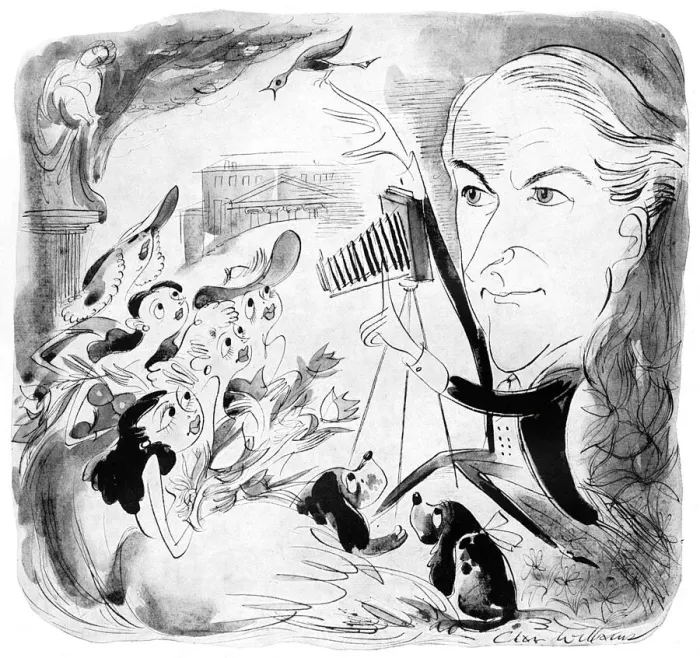 Framed Print : Cecil Beaton, caricature by Glan Williams Framed Print : Cecil Beaton, caricature by Glan Williams
