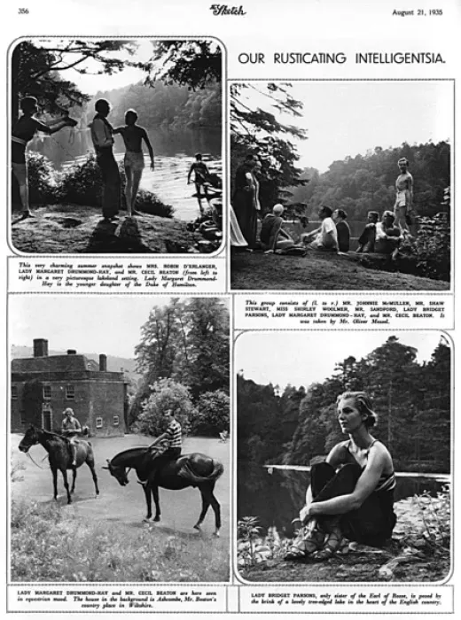 Framed Print : Cecil Beaton and friends enjoying the English countryside Framed Print : Cecil Beaton and friends enjoying the English countryside