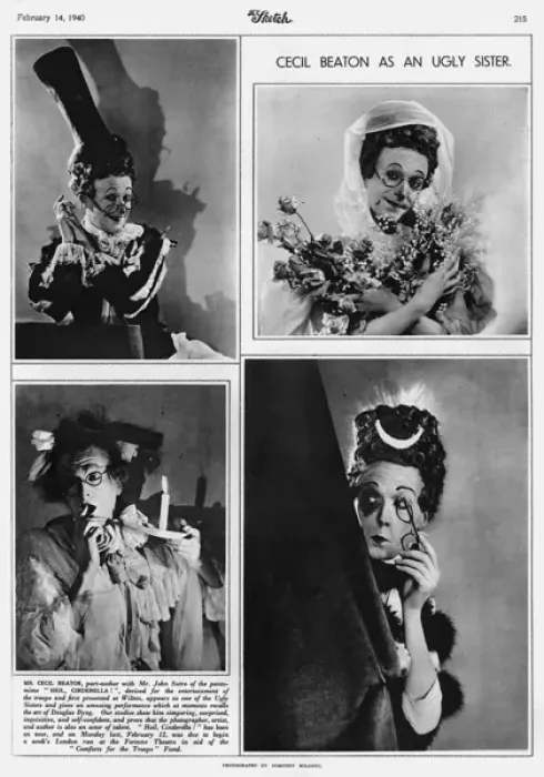 Framed Print : Cecil Beaton as an ugly sister in Heil Cinderella, 1940 Framed Print : Cecil Beaton as an ugly sister in Heil Cinderella, 1940