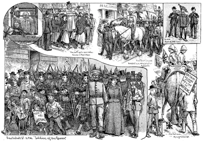 Framed Print : Celebrations in Glasgow after the Relief of Mafeking, 1900 Framed Print : Celebrations in Glasgow after the Relief of Mafeking, 1900