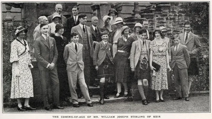 Framed Print : Celebrations at Keir in Perthshire for the coming of age of Mr William Joseph Stirling, eldest son of the late Brigadier Archibald Stirling and Mrs Stirling