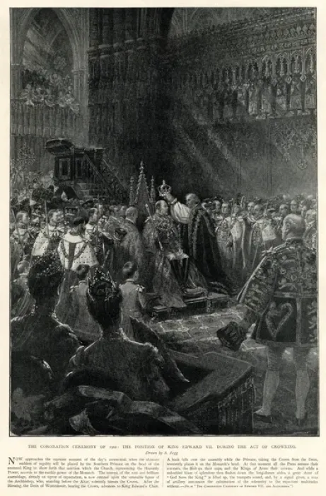Framed Print : Ceremony of crowning of King Edward VII Framed Print : Ceremony of crowning of King Edward VII