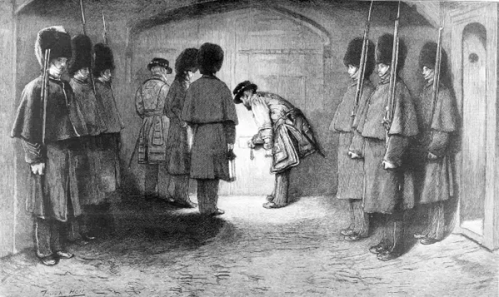 Framed Print : The Ceremony of the Keys, Tower of London, 1875 Framed Print : The Ceremony of the Keys, Tower of London, 1875