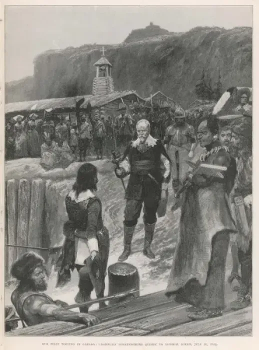 Framed Print : Champlain Surrenders Framed Print : Champlain Surrenders