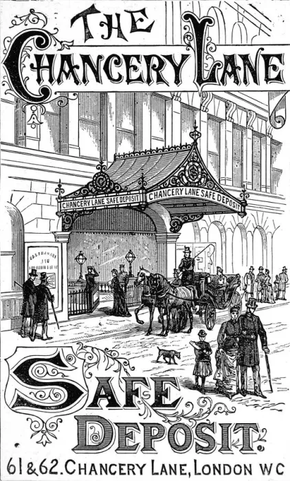 Framed Print : The Chancery Lane Safe Deposit, 1891