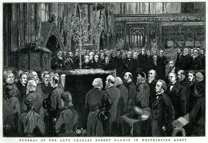 Framed Print : Charles Darwin's funeral 1882 Framed Print : Charles Darwin's funeral 1882