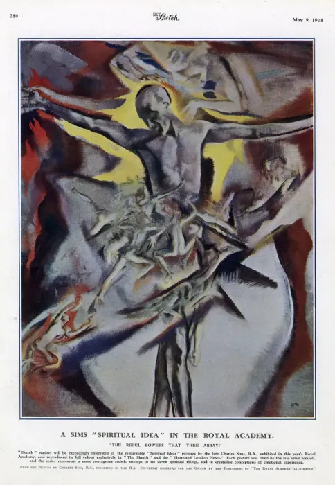 Framed Print : Charles Sims, The rebel powers that thee array Framed Print : Charles Sims, The rebel powers that thee array