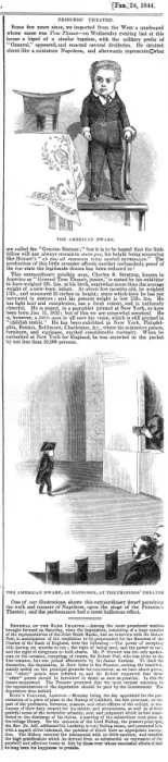 Framed Print : Charles Stratton, the American dwarf, 1844