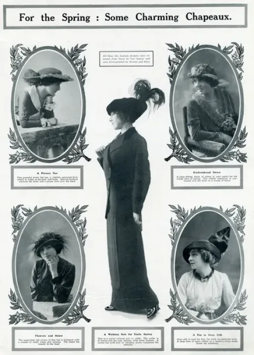 Framed Print : Charming early spring hats 1913 Framed Print : Charming early spring hats 1913