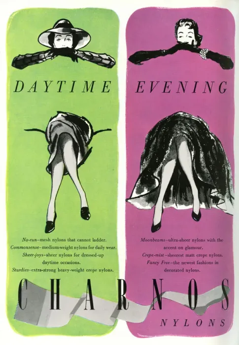 Framed Print : Charnos Nylons advertisement