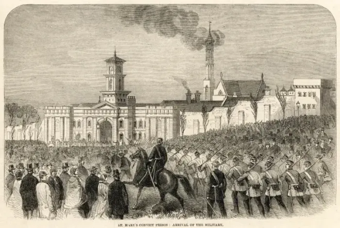 Framed Print : Chatham Prison Riots - Arrival of the Military