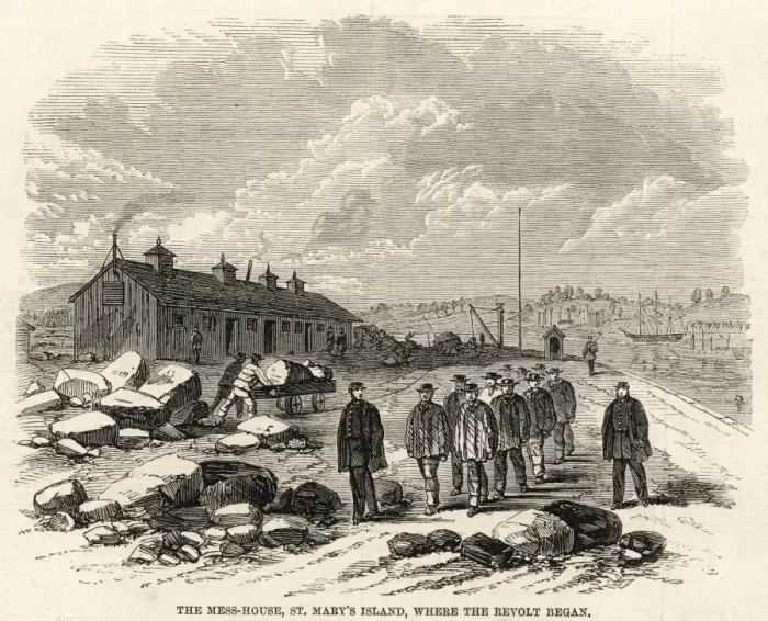 Framed Print : Chatham Prison Riots - The Mess-house