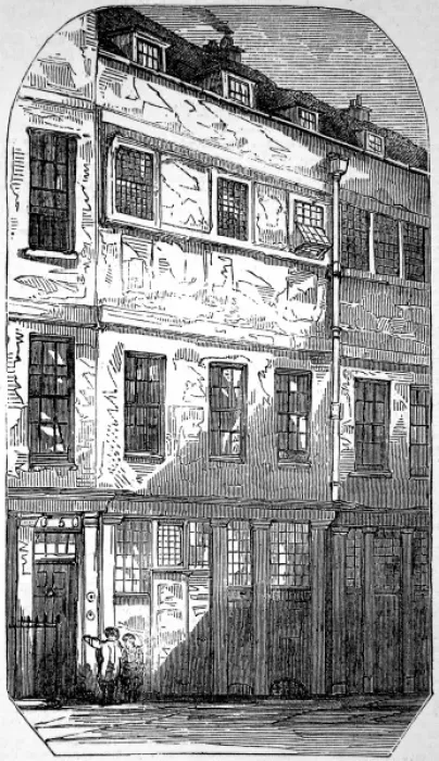 Framed Print : Chattertons House, Brook Street, London, 1857 Framed Print : Chattertons House, Brook Street, London, 1857