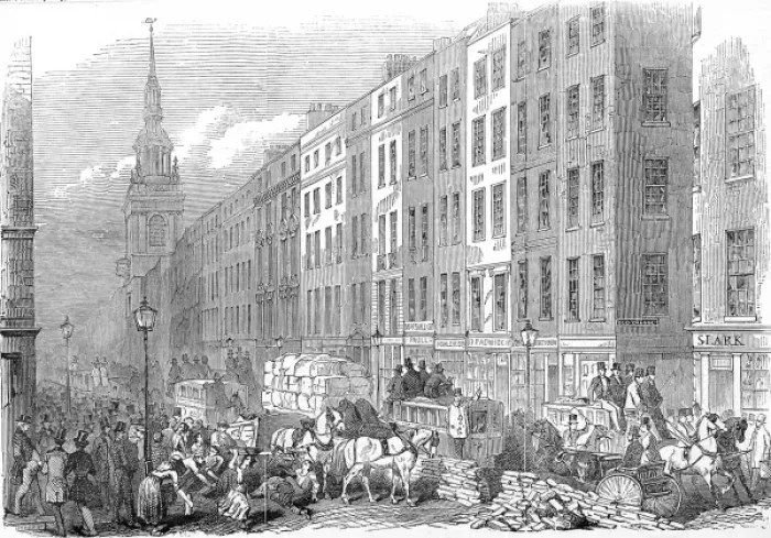 Framed Print : Cheapside, London, 1846 Framed Print : Cheapside, London, 1846