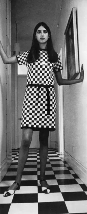 Framed Print : Checked jersey dress from The Shop