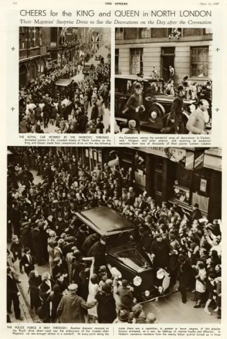 Framed Print : Cheers for King George VI and Queen Elizabeth in London