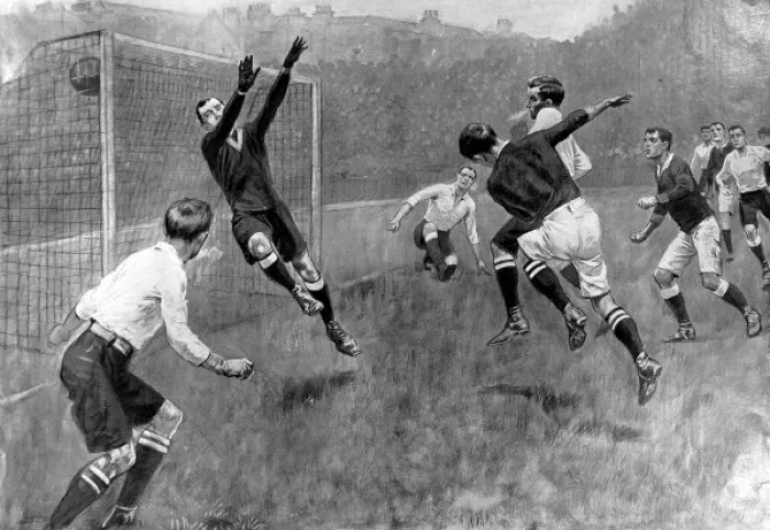 Framed Print : Chelsea vs. Tottenham Hotspur, 1909 Framed Print : Chelsea vs. Tottenham Hotspur, 1909