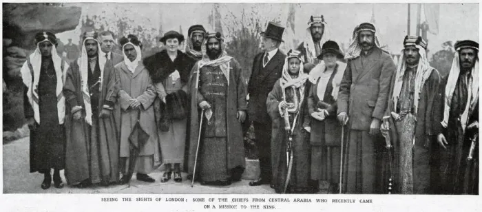 Framed Print : Chiefs from Arabia and the Gulf visiting the King, 1919 Framed Print : Chiefs from Arabia and the Gulf visiting the King, 1919