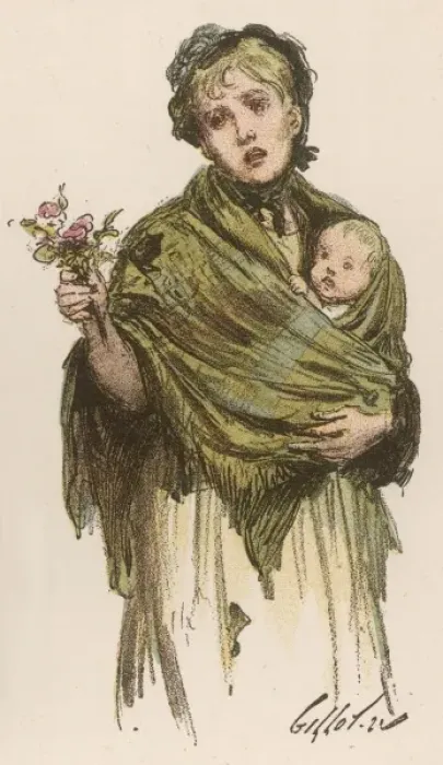 Framed Print : Child Selling Flowers