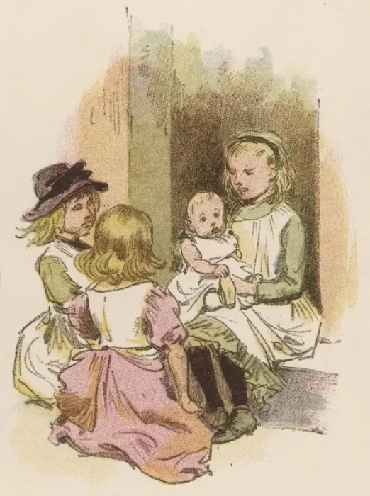 Framed Print : Children in East End Street