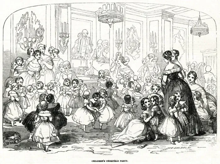 Framed Print : Childrens Christmas party 1847