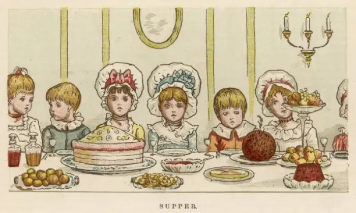 Framed Print : Childrens Xmas Supper Framed Print : Childrens Xmas Supper