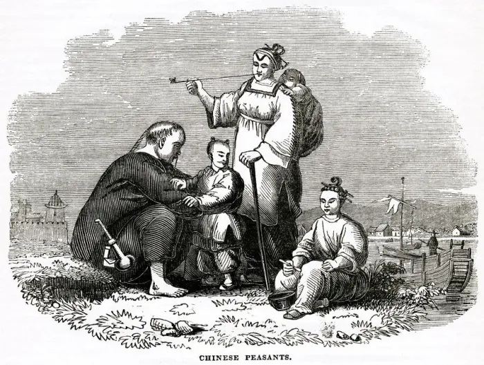 Framed Print : Chinese peasants 1837 Framed Print : Chinese peasants 1837