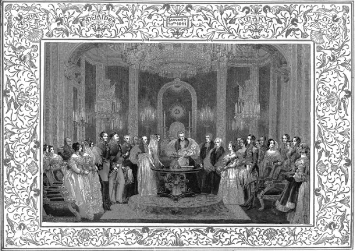 Framed Print : Christening of the Princess Royal in the throne room of Buck