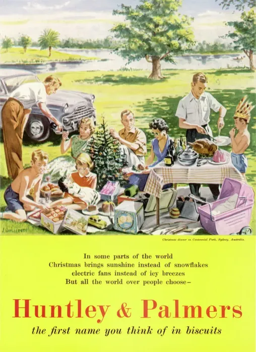 Framed Print : Christmas in Australia, Huntley and Palmers biscuits