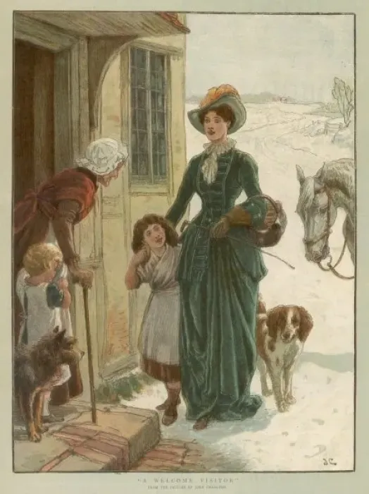 Framed Print : Christmas Charity 1886 Framed Print : Christmas Charity 1886
