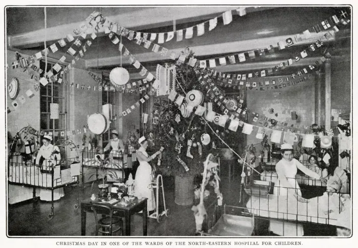 Framed Print : Christmas Day at the North Eastern Hospital 1904 Framed Print : Christmas Day at the North Eastern Hospital 1904