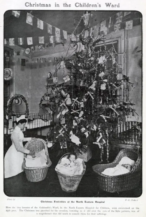 Framed Print : Christmas Festivities at the North Eastern Hospital 1905 Framed Print : Christmas Festivities at the North Eastern Hospital 1905
