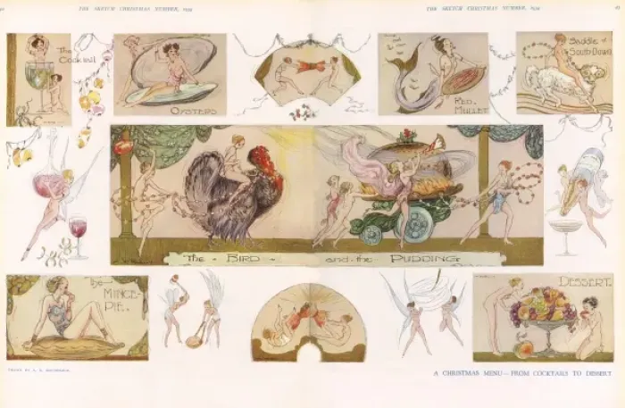 Framed Print : A Christmas Menu by A. K. Macdonald Framed Print : A Christmas Menu by A. K. Macdonald
