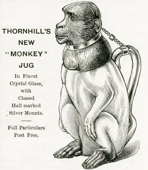 Framed Print : Christmas present - Monkey Jug 1893 Framed Print : Christmas present - Monkey Jug 1893