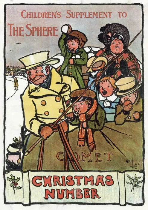 Framed Print : Christmas scene by Cecil Aldin Framed Print : Christmas scene by Cecil Aldin