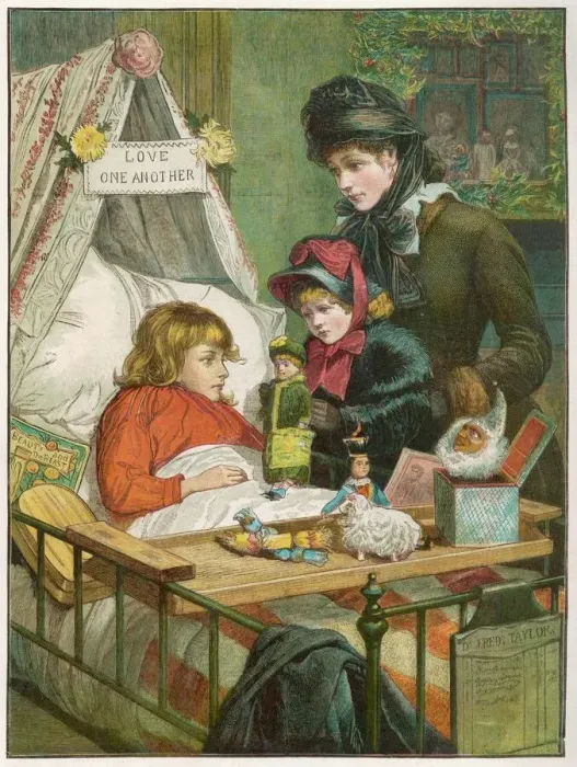 Framed Print : Christmas scene at the Evelina Childrens Hospital