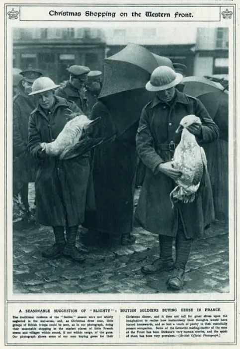 Framed Print : Christmas shopping on the Western Front 1916 Framed Print : Christmas shopping on the Western Front 1916