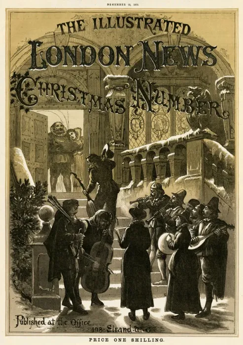 Framed Print : Christmas supplement front cover for 1875