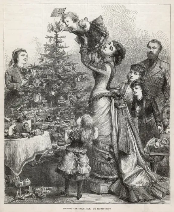 Framed Print : Christmas  /  Tree  /  Flag