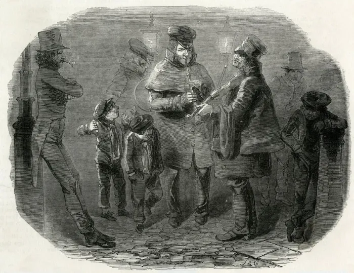 Framed Print : The Christmas Waits 1848 Framed Print : The Christmas Waits 1848