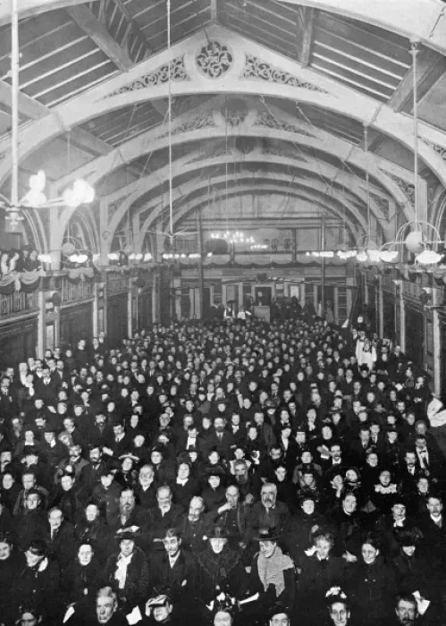 Framed Print : Church Army Banquet at the Marylebone Baths