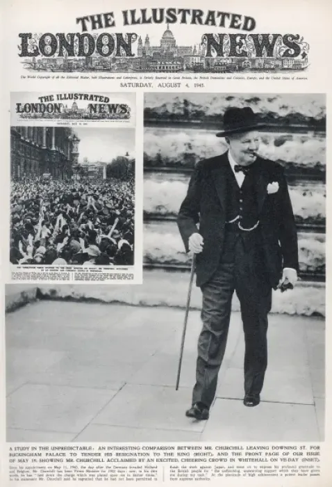 Framed Print : Churchill leaving Downing Street after 1945 election defeat Framed Print : Churchill leaving Downing Street after 1945 election defeat