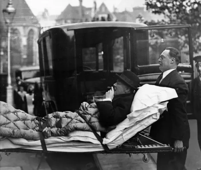 Framed Print : Churchill taken ill, 1932 Framed Print : Churchill taken ill, 1932