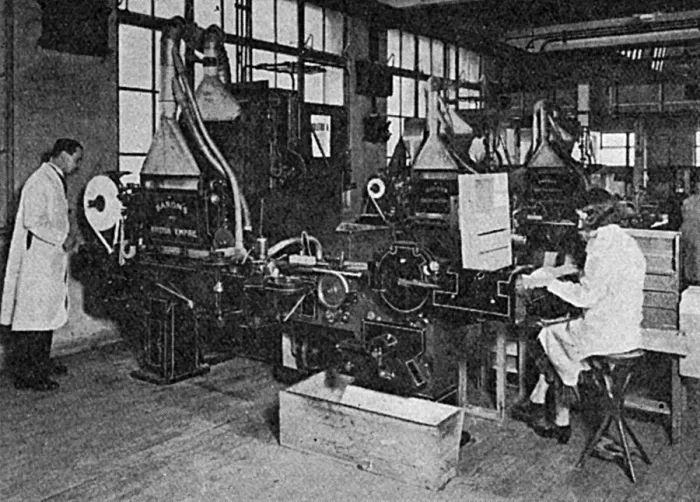 Framed Print : Cigarette manufacturing machines at Arcadia Works Framed Print : Cigarette manufacturing machines at Arcadia Works